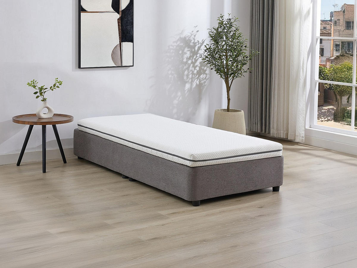 STANDARDMATRATZE - 1 Person - Stoff - Weiß - - Weiß, Textil (90/190cm) - Vente-Unique
