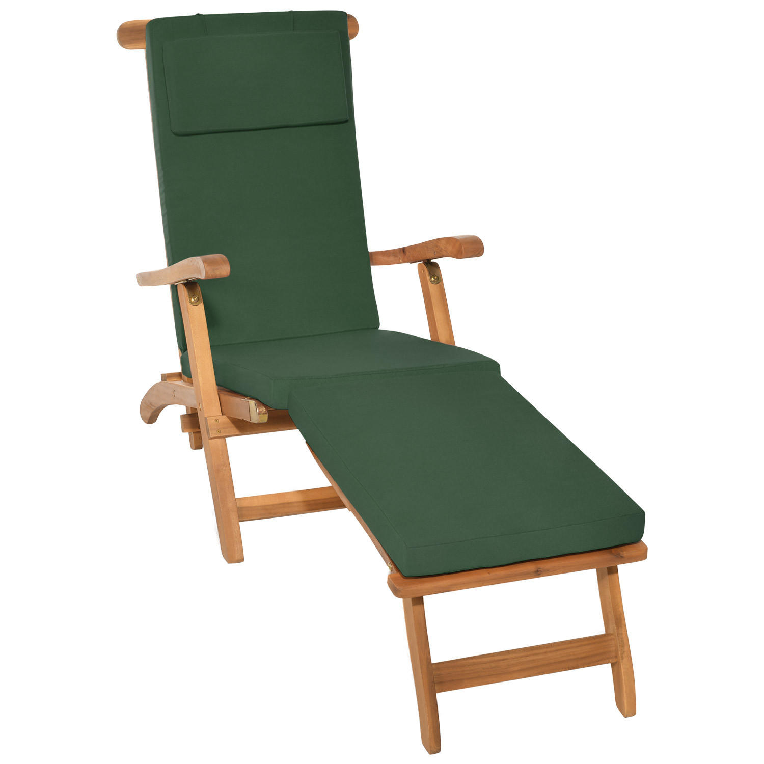 DECKCHAIRAUFLAGE Loftlux DC 175/45/5 cm Dunkelgrün - Dunkelgrün, Textil (45/5/175cm) - Beautissu 