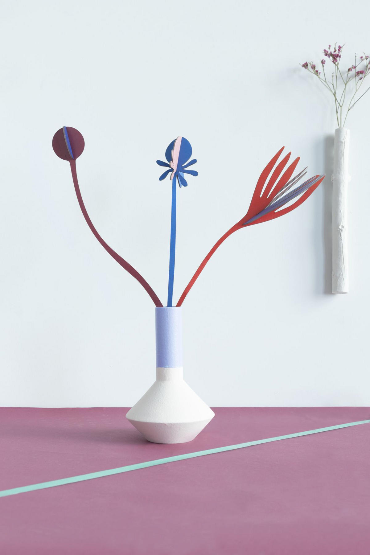 WANDSKULPTUR Bunt 6/27 cm - Multicolor, Wellpappe (6/27/6cm) - KUNSTLOFT