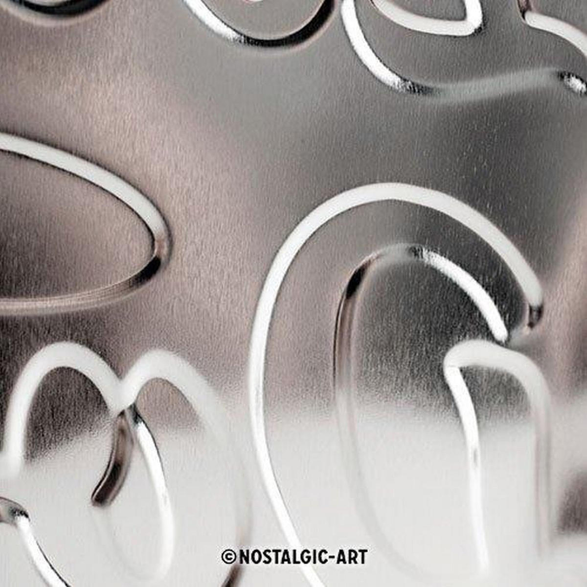 BLECHSCHILD 20/30 cm PfotenSchild Love Dog - Multicolor, Metall (20/30/0.2cm) - Nostalgic-Art