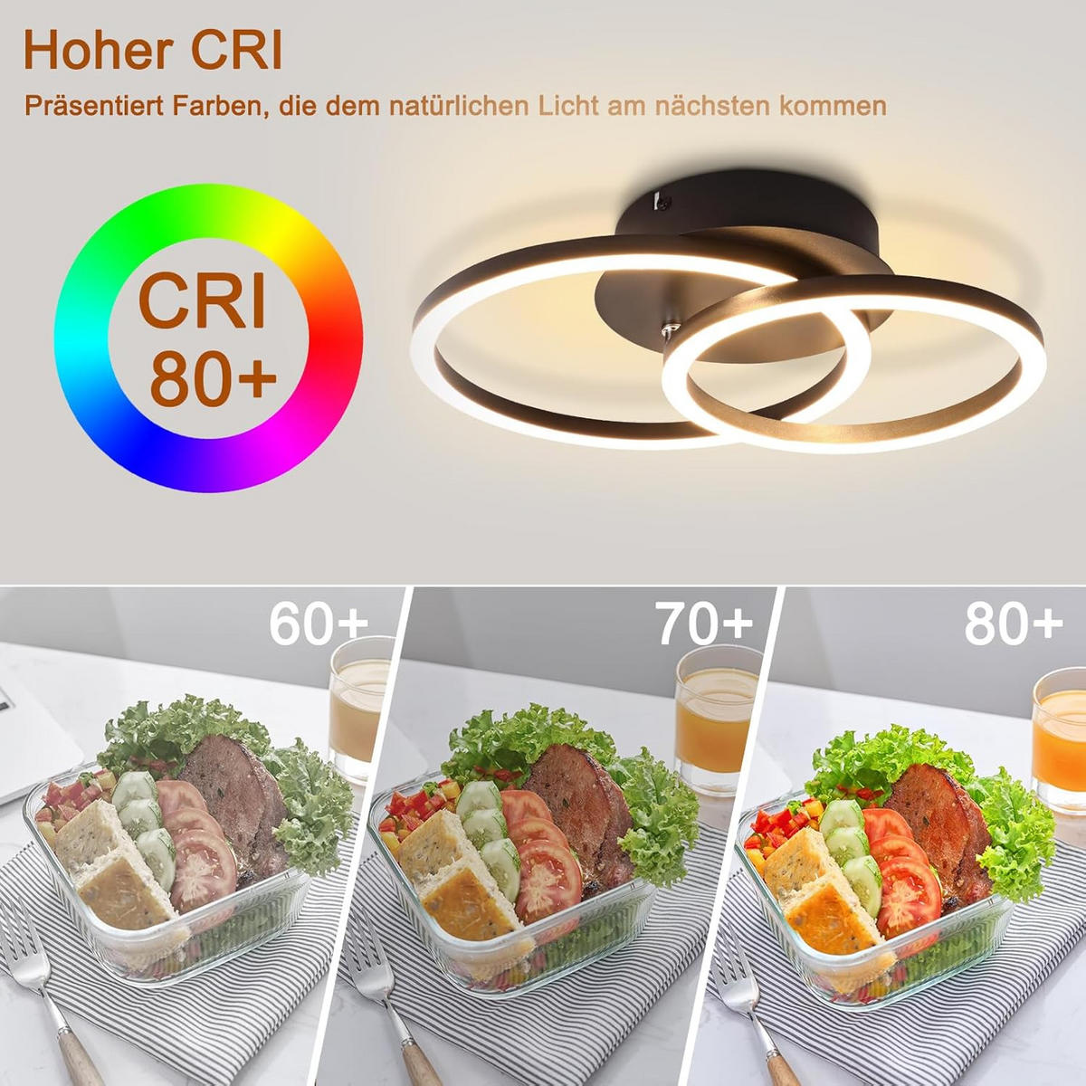 LED-DECKENLEUCHTE Schwarzgast 25/7.4/34.4 cm - Schwarz, Kunststoff (34.4/25/7.4cm) - ZMH