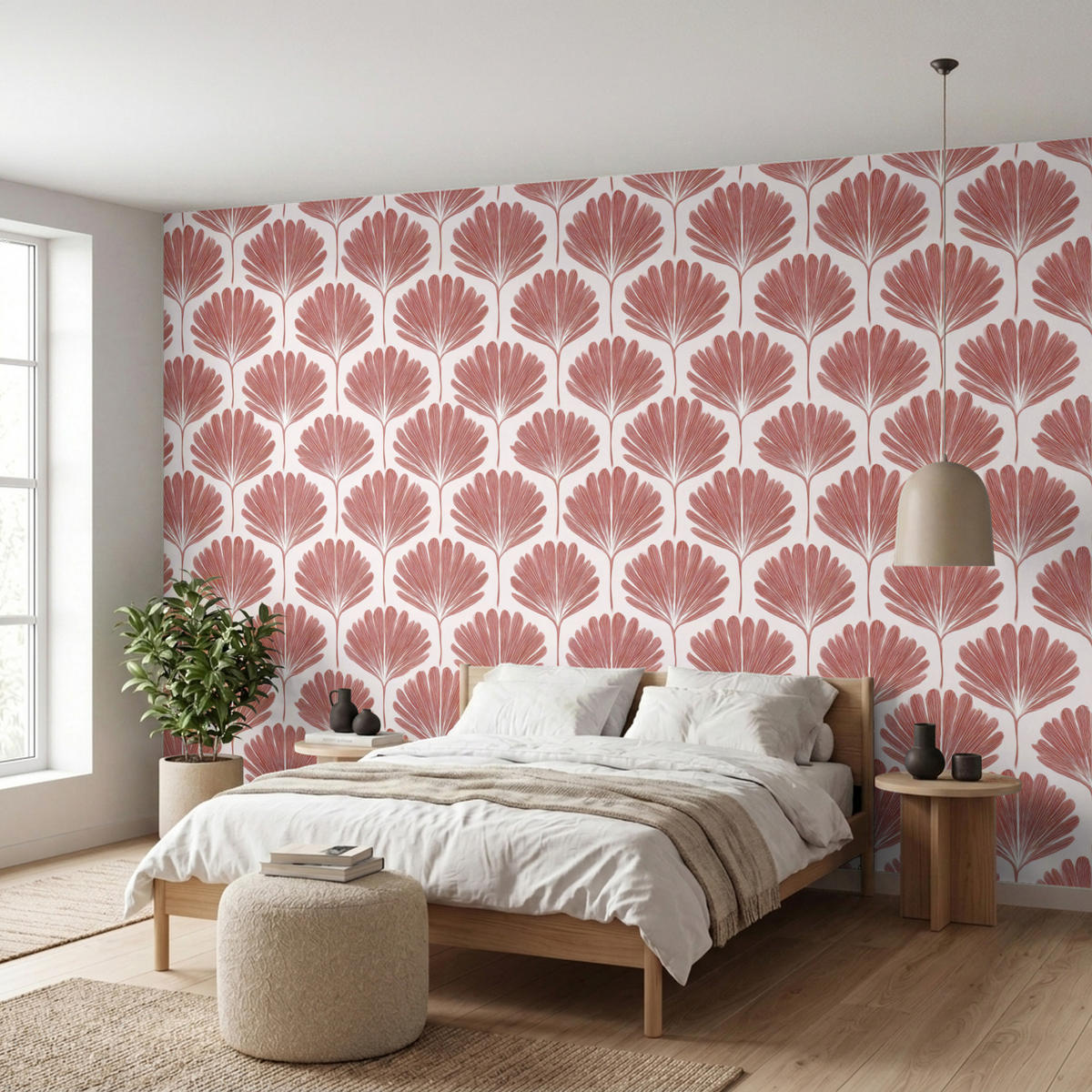 TAPETE - Fächer - Motiv - Terra - 400x220 cm - Rotbraun, Papier (400/220cm) - OnlyWow