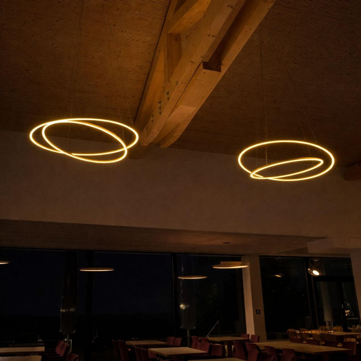 LED-HÄNGELAMPE 2er Ring Aluminium Ø 150 | 120cm - Alufarben, Metall (1.3/150/3.3cm) - s.luce
