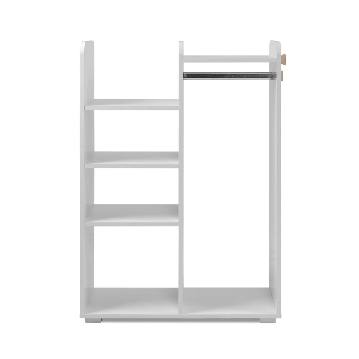 KINDERKLEIDERSCHRANK Weiß H110 cm - LALA - Weiß, Holzwerkstoff (40/110/41.5cm) - Calicosy