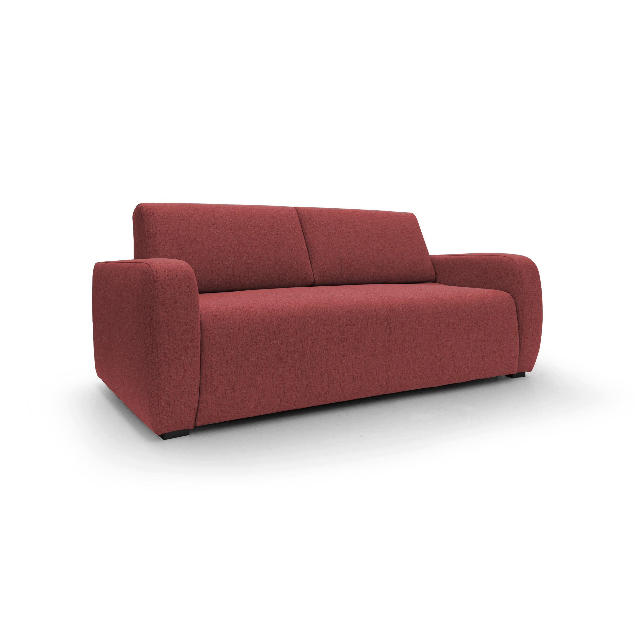 SCHLAFSOFA Duna - Rot, Textil (195/93/100cm) - Divani.store