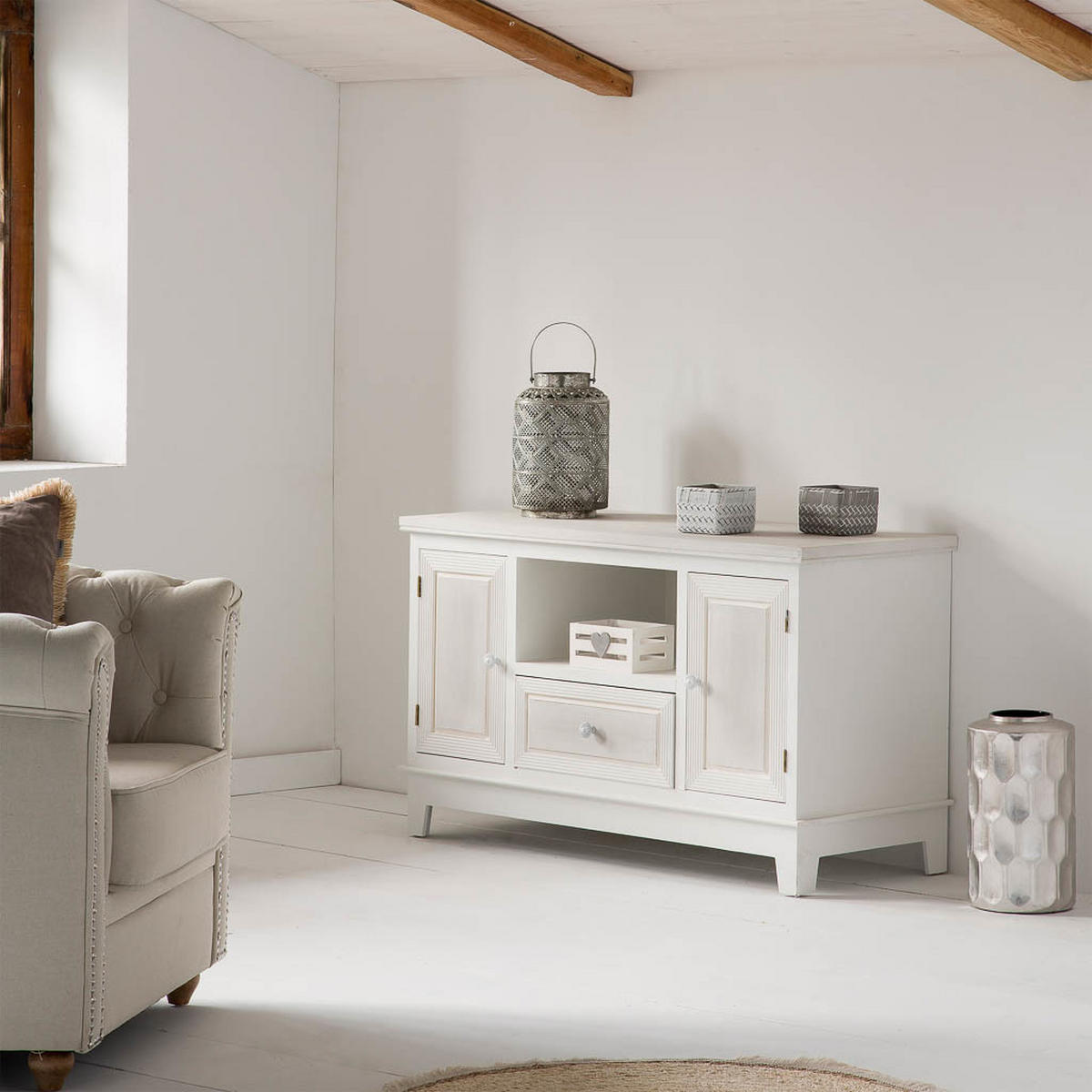 UNTERSCHRANK 100x42x60 cm - Weiß, Holzwerkstoff (100/60/42cm) - Wanderlust