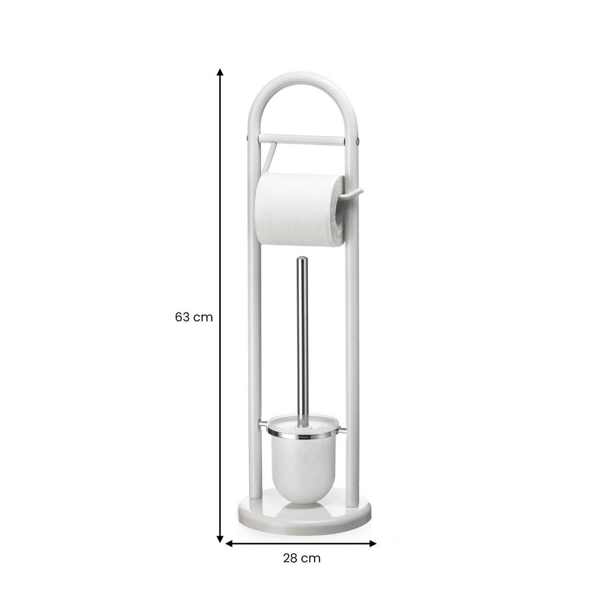 TOILETTENPAPIERHALTER EGON - Weiß, Metall (19/63/19cm) - CARO-Möbel