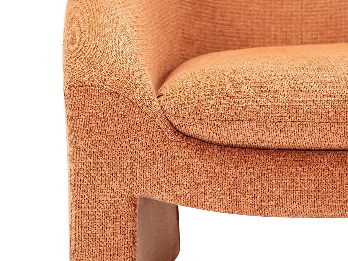 SESSEL - Stoff - Terracotta - OSSANA - Braun, Textil (83/74/74cm) - Vente-Unique
