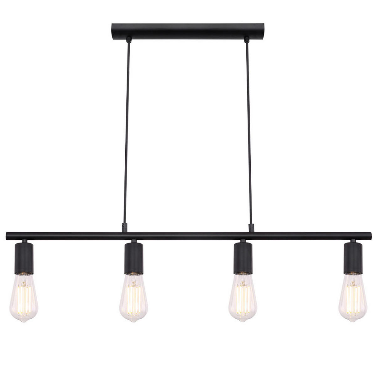 HÄNGELEUCHTE Metall Schwarz MARTHA - Schwarz, Metall (80/5.2/120cm) - Globo Lighting