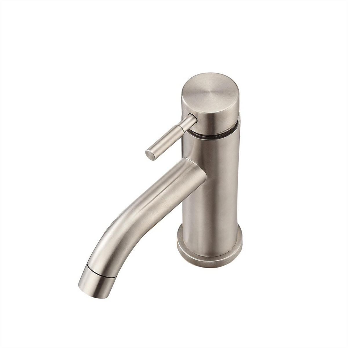 WASCHTISCHARMATUR Einhebelmischer für Waschbecken - Waschtischarmatur Mischbatterie für Kalt- und Warmwasser - Silberfarben, Metall (16/17.5/4.5cm) - DELFA