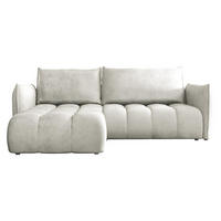 ECKSOFA Marsala, Seite: Links - Beige/Schwarz, Holz/Kunststoff (245/167cm) - MIRJAN24