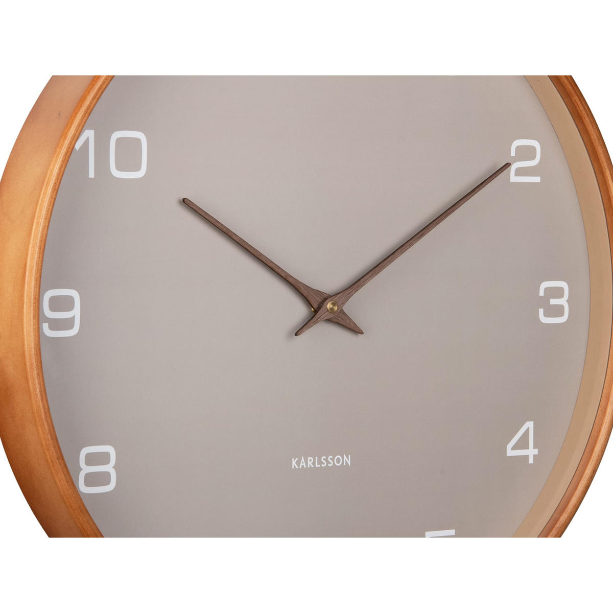 WANDUHR Acento Ø40 cm - Grau, Holz (40/40/5cm) - Karlsson