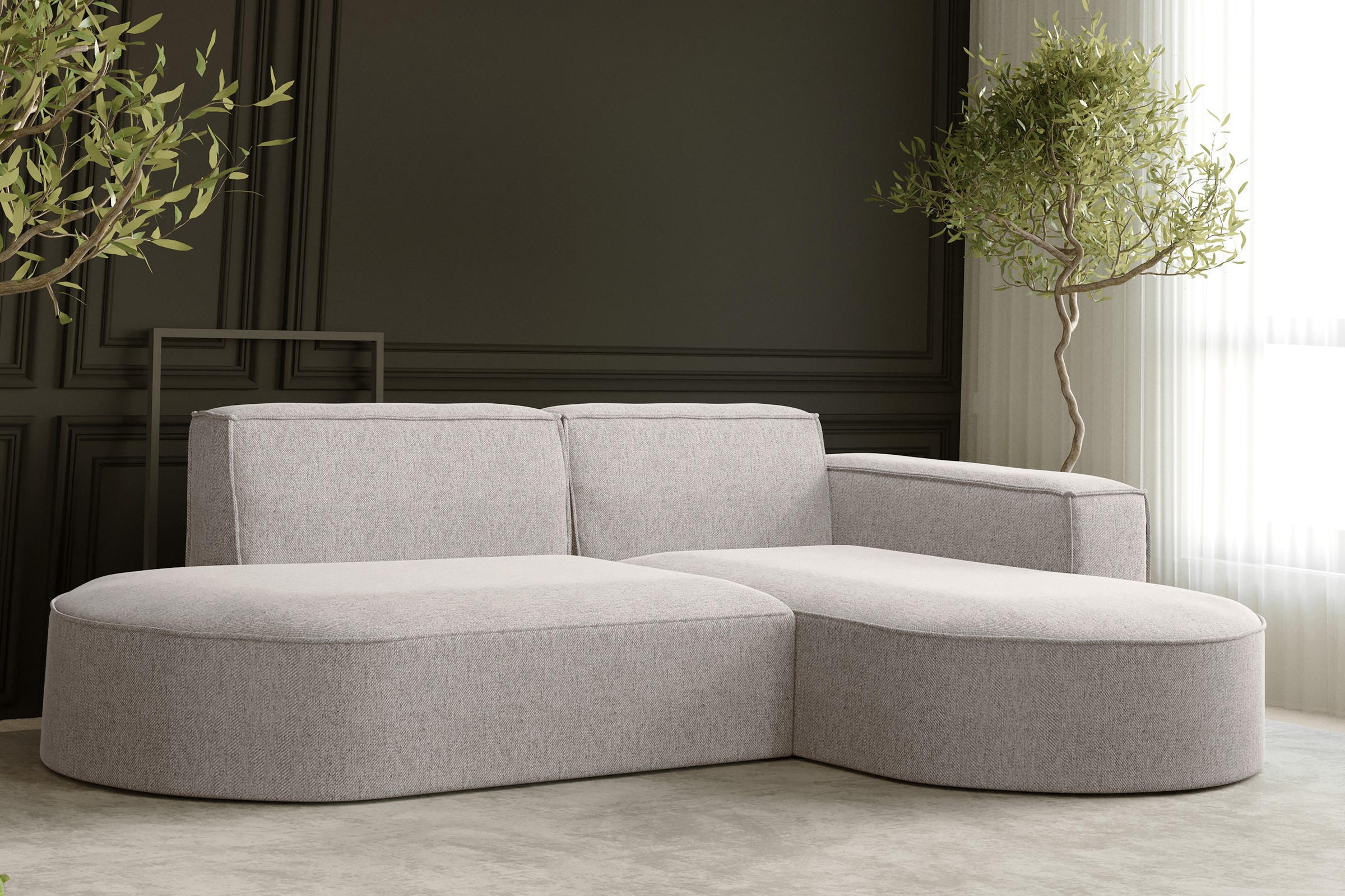 Thumbnail - Kaiser Möbel Ecksofa, Beige, Holz, 5-Sitzer, L-Form,L-Form, 236x165 cm, Reach, Wohnzimmer, Sofas & Couches, Wohnlandscha...