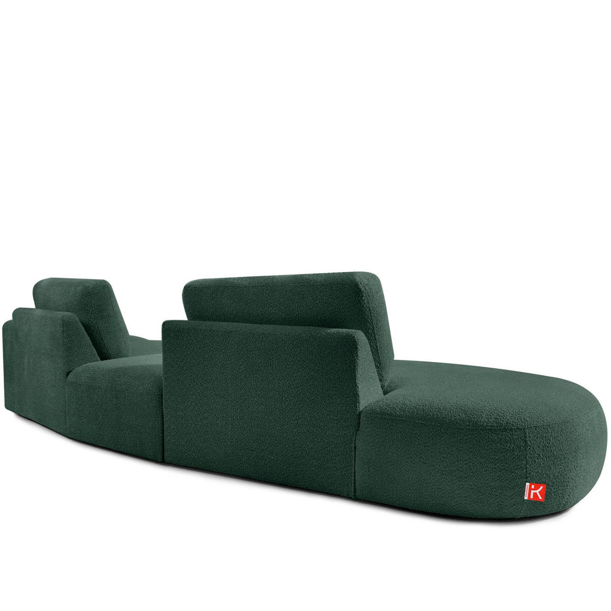4-SITZER ECKSOFA ZUCCO Boucle links, Grün - Grün, Textil (350/84/105cm) - KONSIMO®