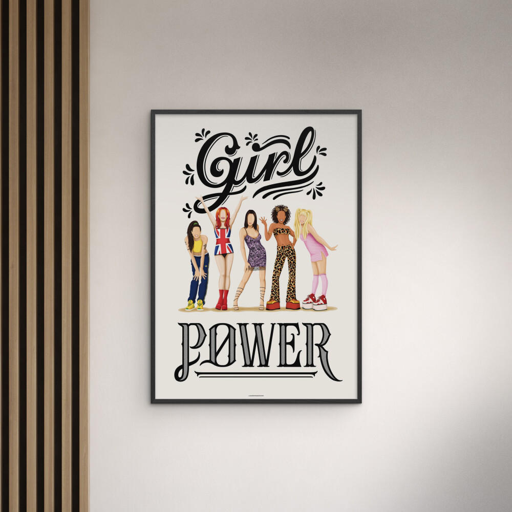 POSTER mit Rahmen Nour Tohme - Girl Power - Multicolor/Schwarz, Holz/Papier (70/100cm) - Poster&Frame
