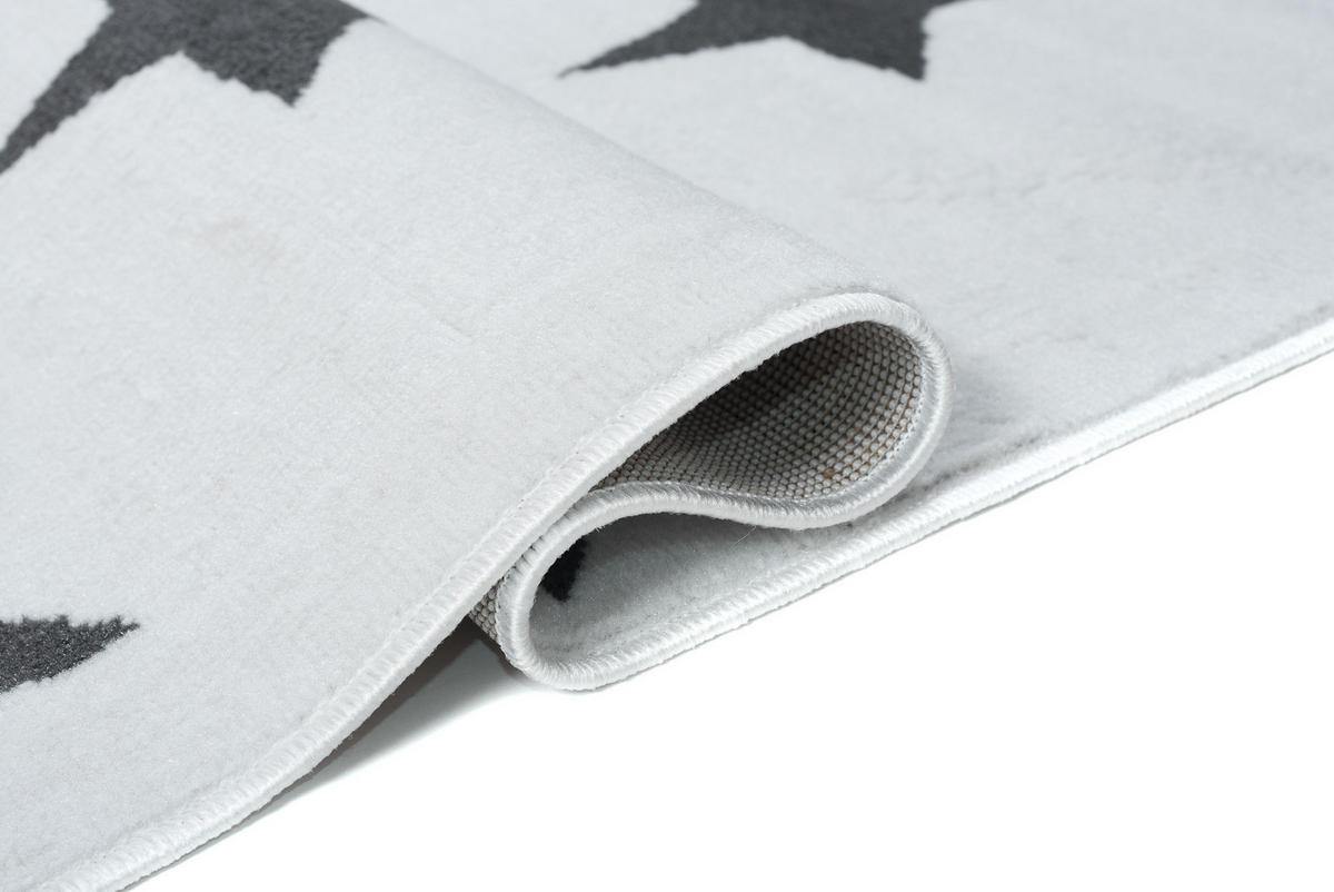 TEPPICH LUXURY Weiß Geometrisch Sterne 200/300 cm - Weiß, Textil (200/300cm) - Tapiso