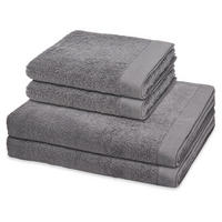 FROTTIERSET Doubleface Stripes 4-teilig - Grau, Textil (50/100cm) - Ross