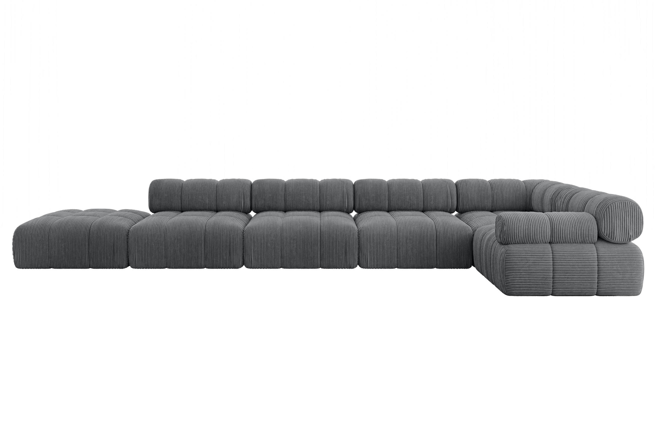 Altdecor Ecksofa Dunkelgrau 475x190 cm