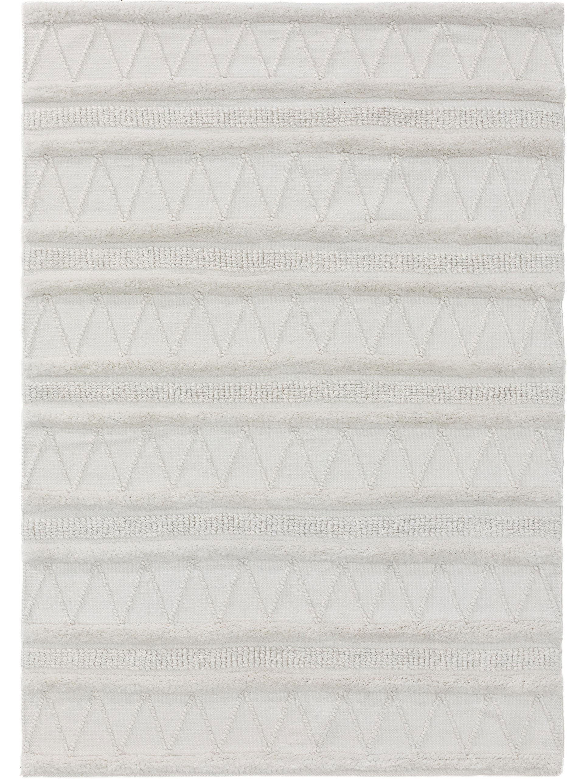 TEPPICH aus recyceltem Material Toni Ivory 200x300 cm - Creme, Textil (200/300cm) - benuta Pure