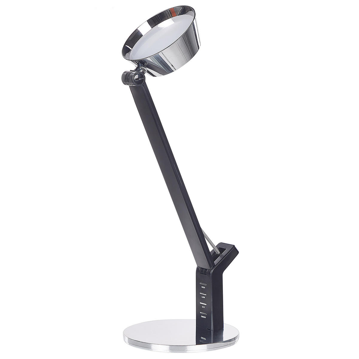 SCHREIBTISCHLAMPE Chamaeleon 17/17/40 cm - Silberfarben, Metall (17/17/40cm) - Beliani