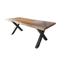 ESSTISCH TITAN - Beige/Schwarz, Holz (110/240/79cm) - SAM