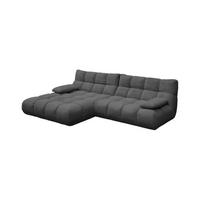 ECKSOFA VIVIEN Anthrazit Cord - Anthrazit/Schwarz, Kunststoff/Textil (290/178cm) - KAWOLA