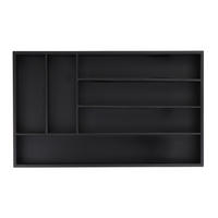 BESTECKKASTEN - Schwarz, Holz/Holzwerkstoff (46/5/28cm) - Relaxdays