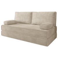 BETTSOFA SILAR aus Schaumstoff Cordstoff Creme Schlaffunktion - Creme, Textil (170/86/80cm) - MASSENO