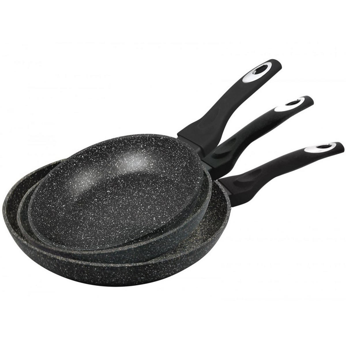 PFANNENSET Schwarz 28/28/5.5 cm KB7290 - Schwarz, Metall - Klausberg 