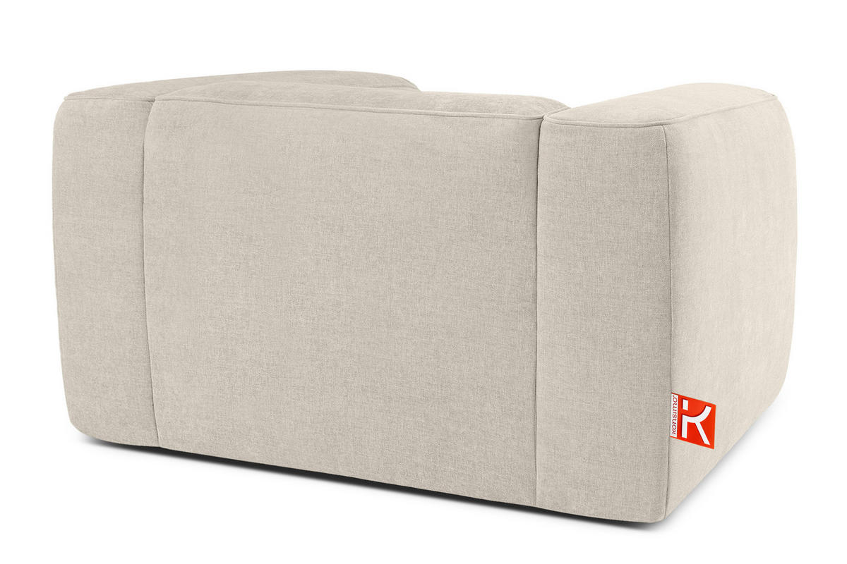 SESSEL FUBBO, Ecru - Ecru, Holz/Holzwerkstoff (130/73/96cm) - KONSIMO®