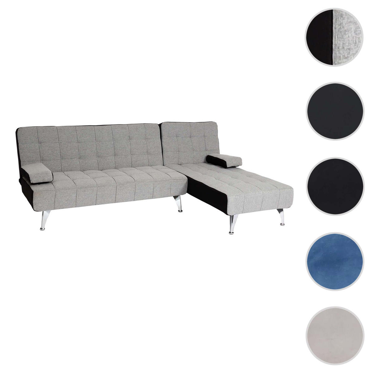 SCHLAFSOFA Hellgrau - Hellgrau, Textil (236/95cm) - MCW