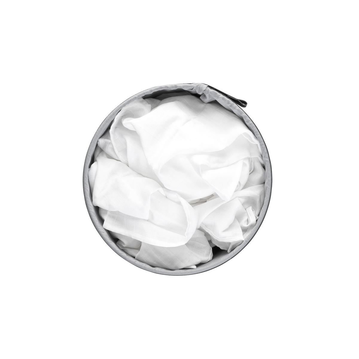 WÄSCHEBOX, White / Dark Grey, 35 L - Weiß, Metall (30/63.5/30cm) - Brabantia