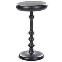 BEISTELLTISCH Aluminium schwarz rund 30 cm Atapo - Schwarz, Metall (30/30/55cm) - Beliani