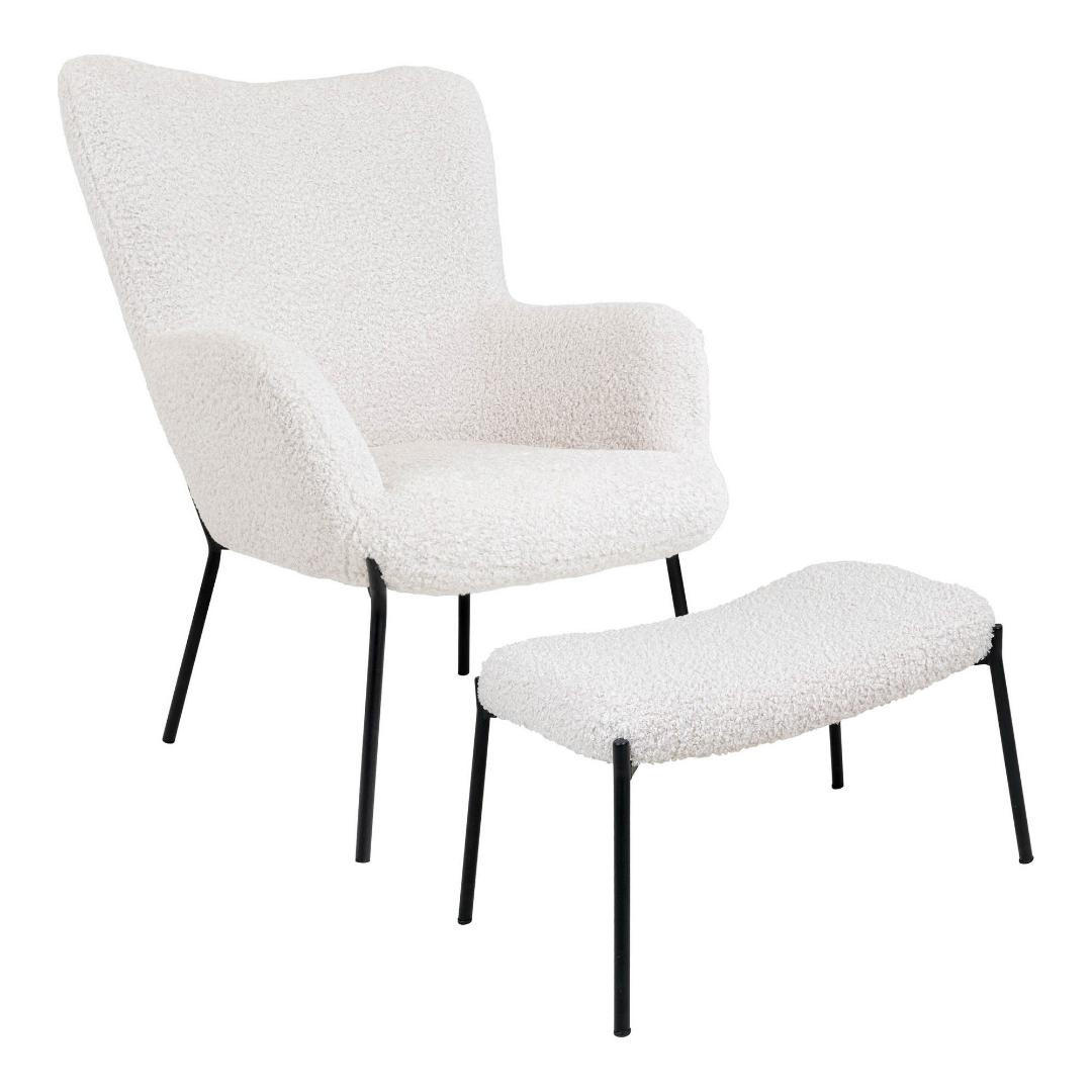 SESSEL, Glasgow, Stühle Weiß, Metall / Polyester, 79 x 70 x 98 cm, 2-teilig - Weiß, Textil/Metall (79/98/70cm) - ebuy24