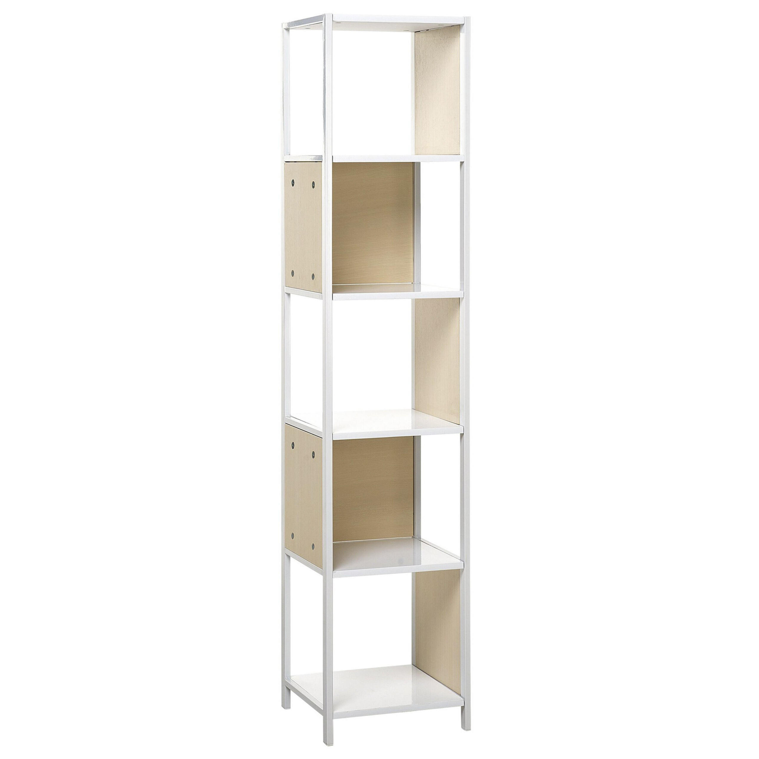 BÜCHERREGAL 5 Fächer Bogota - Hellbraun, Holzwerkstoff (35/165/35cm) - Beliani