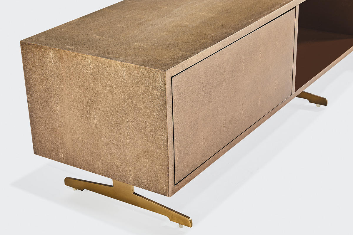 LOWBOARD GALA Gold Holz - Goldfarben, Holz/Metall (180/42/40cm) - KAWOLA