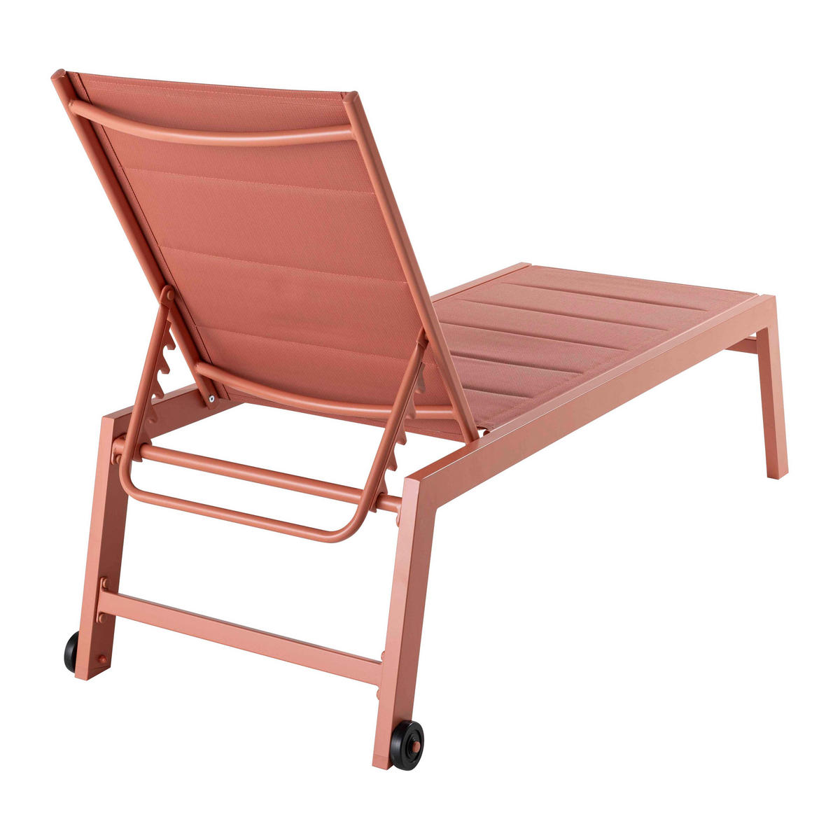 SONNENLIEGE 2-tlg., Lehm - Rotbraun, Metall (65/103/169cm) - Oviala