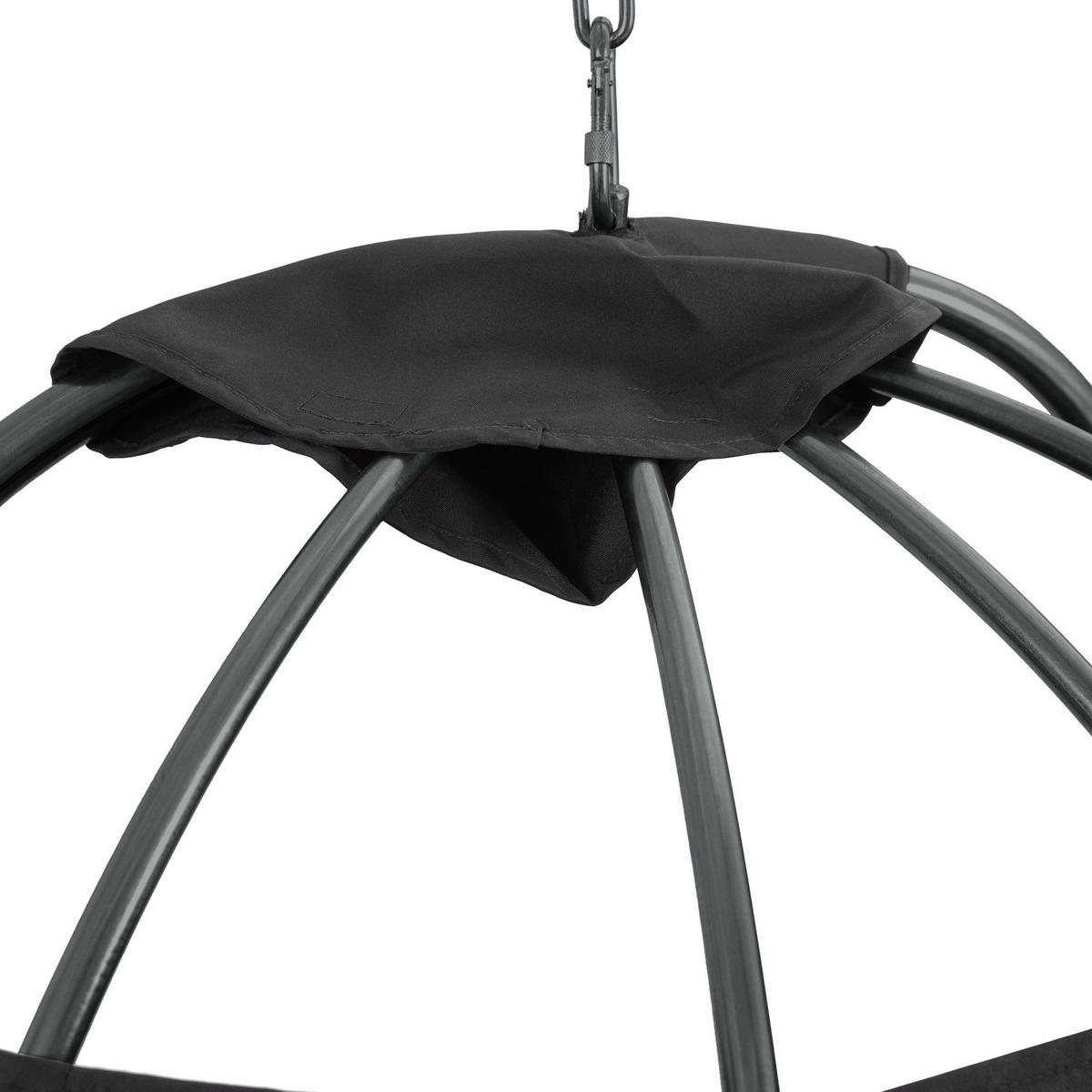 HÄNGESESSEL NELLY Dunkelgrau - Dunkelgrau, Metall (105/195/105cm) - SVITA