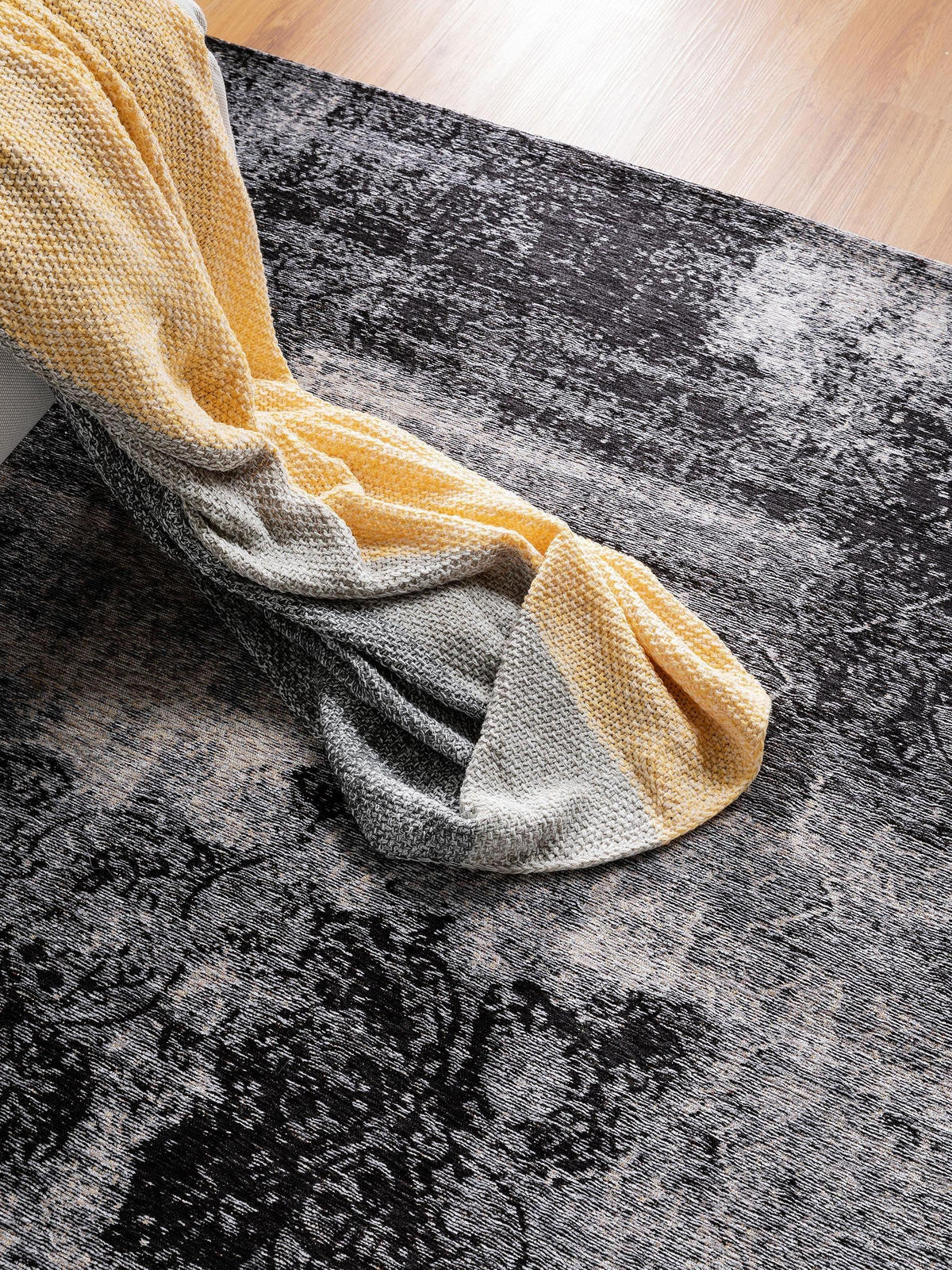 FLACHGEWEBETEPPICH Tosca Schwarz 155x235 cm - Schwarz, Textil (155/235cm) - benuta Pop