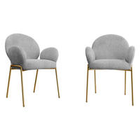 STUHL-SET Muz DC-1261/GL - Goldfarben/Grau, Textil/Metall (63/86/64cm) - MIRJAN24