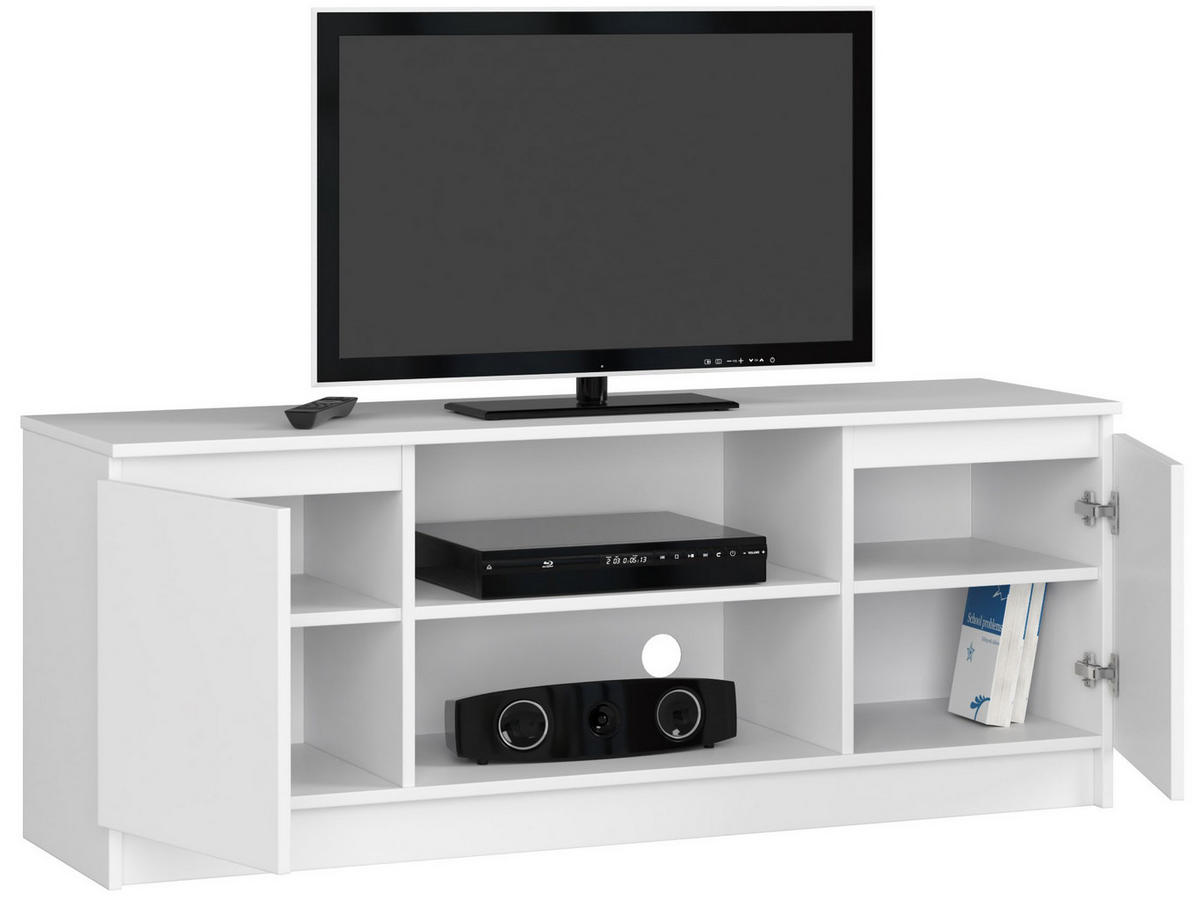 TV-ELEMENT Weiß 140x40x55 cm - Weiß, Holzwerkstoff (140/55/40cm) - Akord