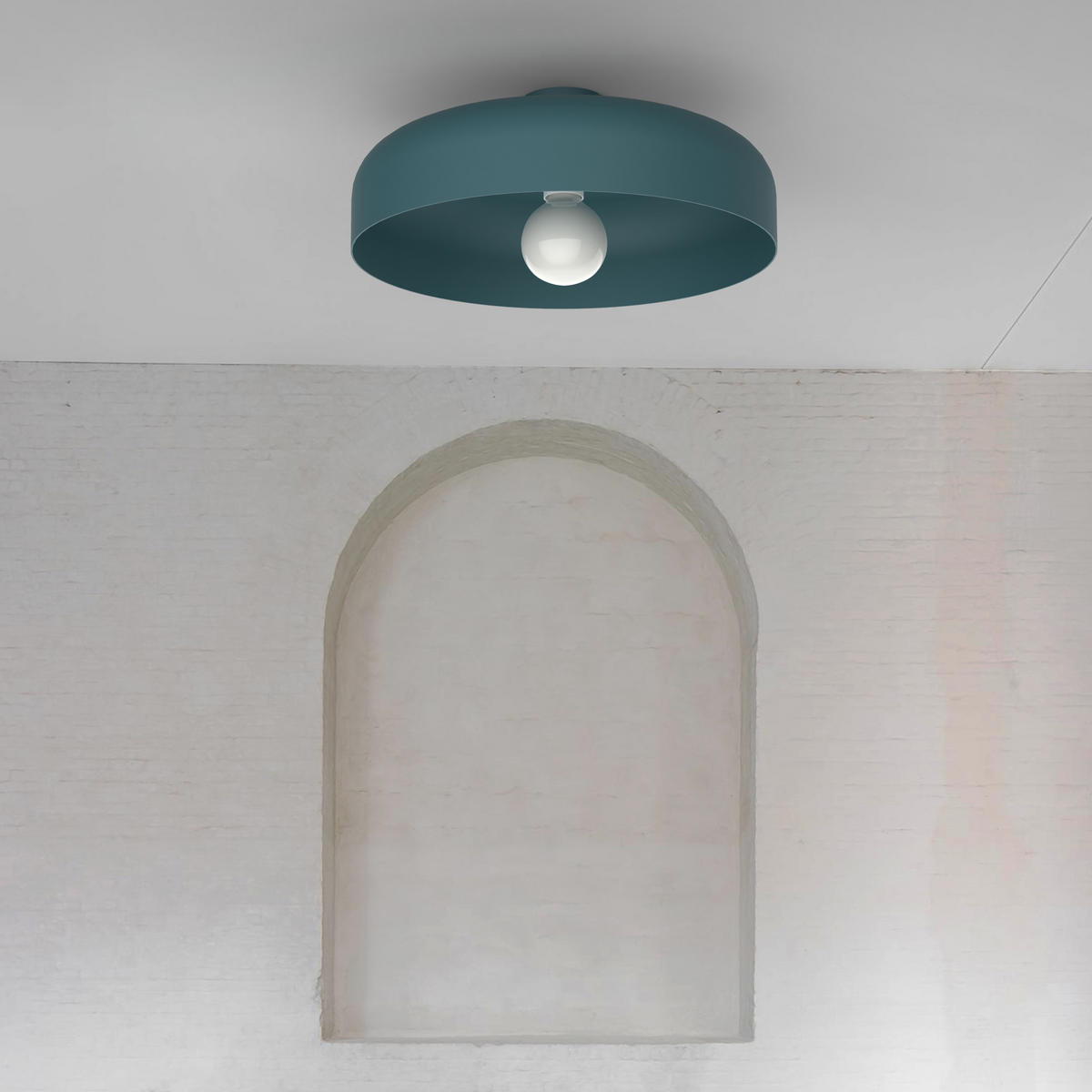 DECKENLEUCHTE Tuzzi - Blau, Metall (40/40/12cm) - Lumicom
