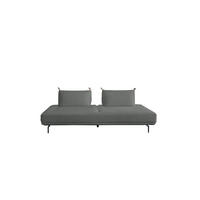 SCHLAFSOFA CANE Taupe Webstoff - Taupe/Schwarz, Textil/Metall (210/80/100cm) - KAWOLA