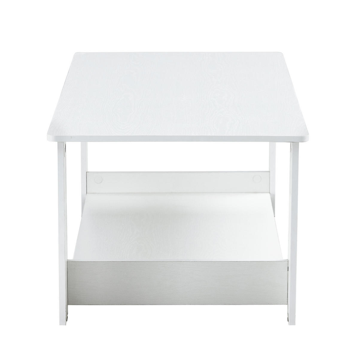 COUCHTISCH 110/55/42 cm Weiß mit Ablage aus MDF in Holzoptik - Weiß, Holzwerkstoff (110/55/42cm) - OKWISH