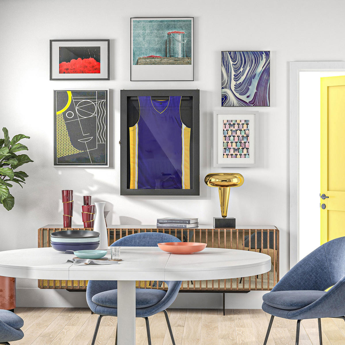 TRIKOTRAHMEN DE-15498 71/89 cm, Acrylglas mit Filz Schwarz - Schwarz, Holzwerkstoff (6.5/89/71cm) - ComfortXL