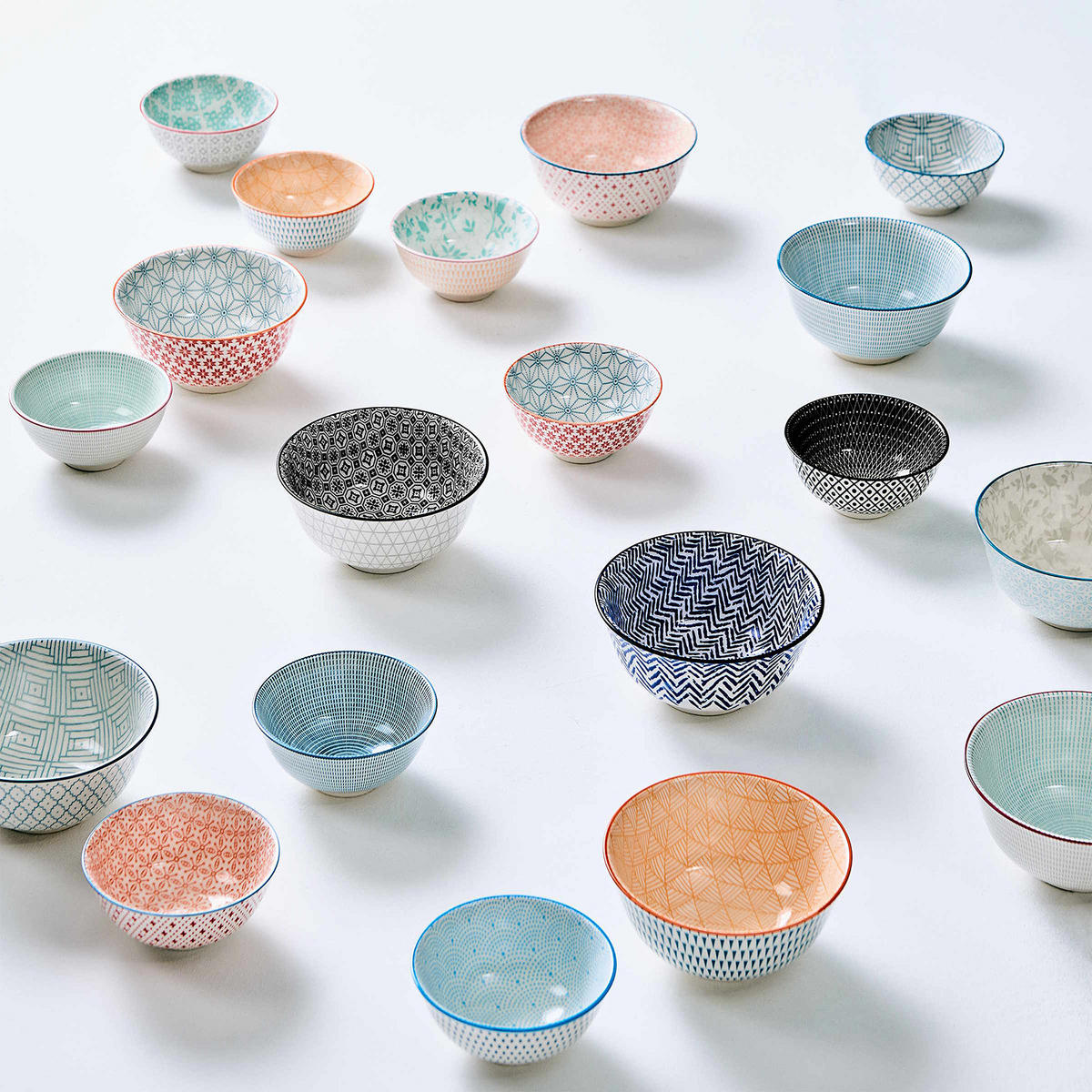 SCHALEN 6er-Set Ornaments 520 ml - Orange, Keramik (15/15/7cm) - BUTLERS