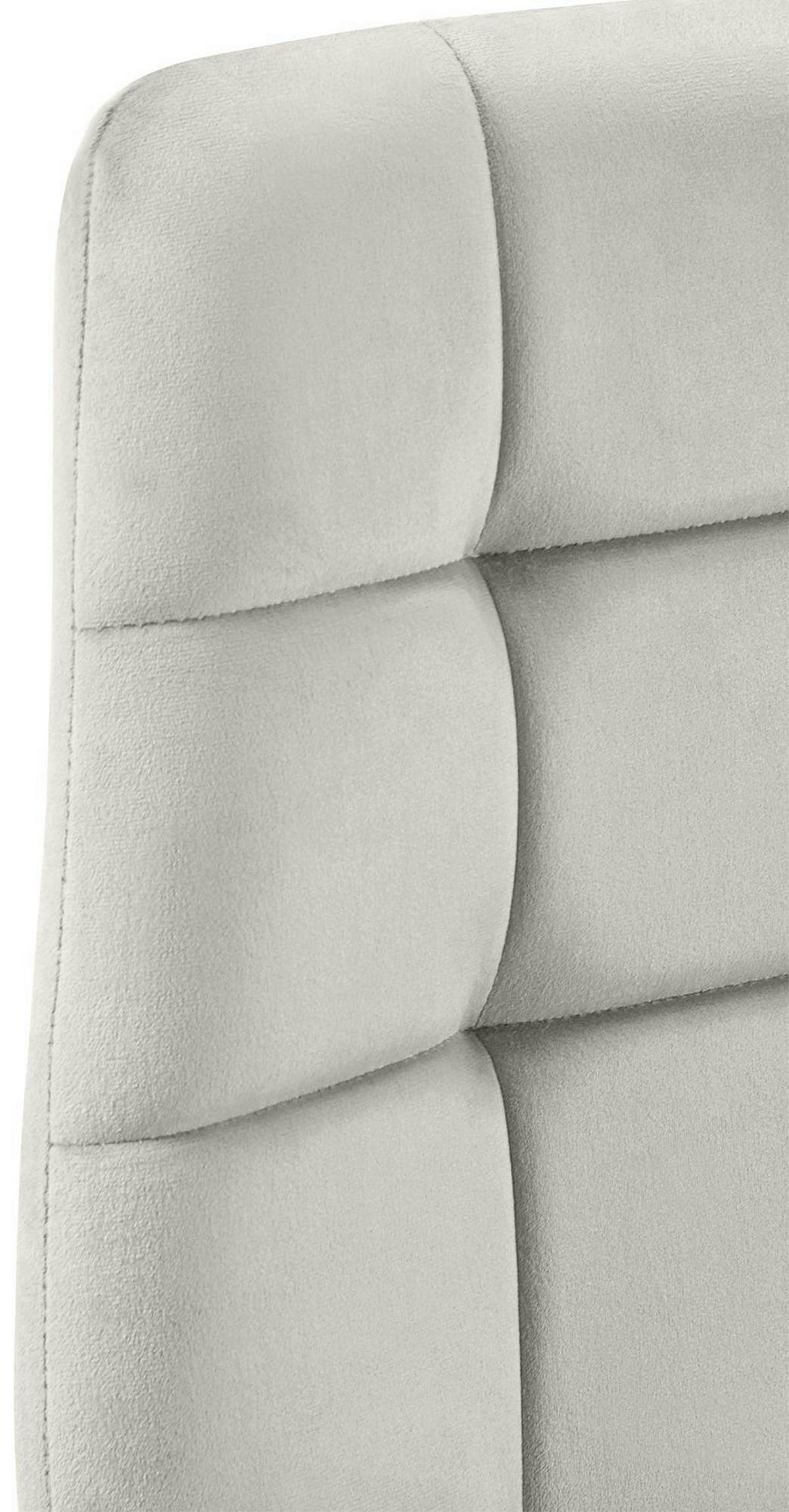 STUHL Samt Grau - Schwarz/Grau, Textil/Metall (45/84/55cm) - CLP