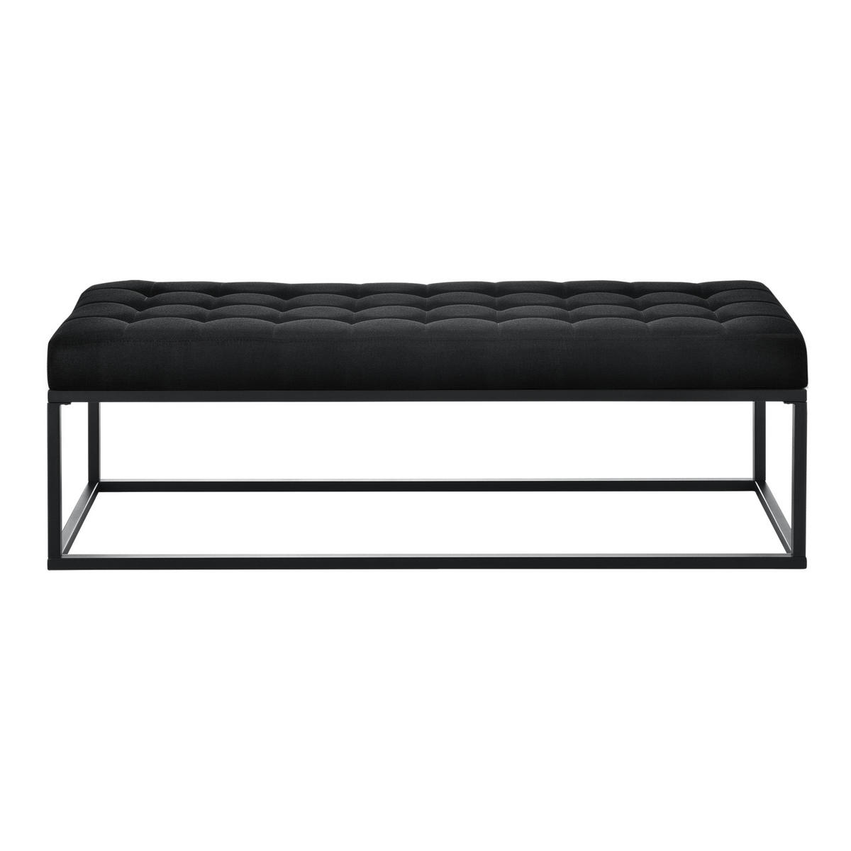 POLSTERBANK Salta - Schwarz, Textil/Metall (120/38/40cm) - pro.tec