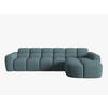 ECKSOFA rechts Lisa aus strukturiertem Stoff hellblau 4 Sitzplätze - Hellblau, Textil (170/310cm) - Micadoni