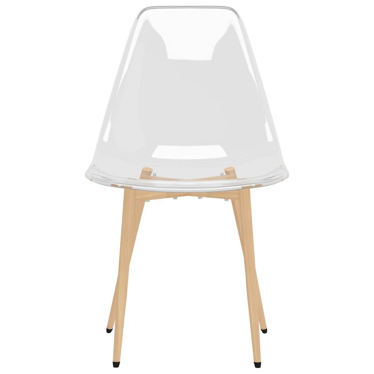 ESSZIMMERSTUHL 4er set, 46/52/84 cm,aus PET und Metall, in Transparent - Transparent, Holz (52/84/46cm) - vidaXL